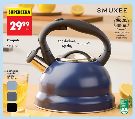 Czajnik Smukee 1,9 l promocja w Biedronka