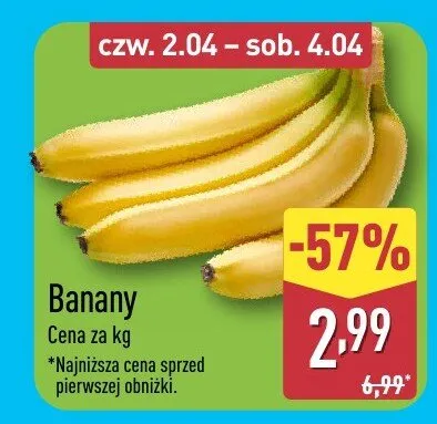 Banany promocja w Aldi
