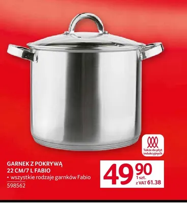 Garnek z pokrywą 22 cm 7 l Fabio promocja w Selgros