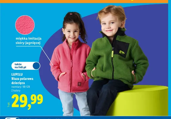 Bluza polarowa dziecięca Lupilu promocja w Lidl