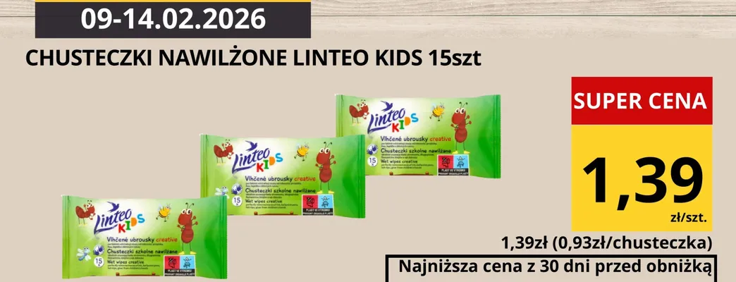 Chusteczki nawilżone promocja w Supeco