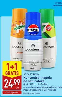 Koncentrat napoju do saturatora Pepsi 1+1 GRATIS promocja w Aldi