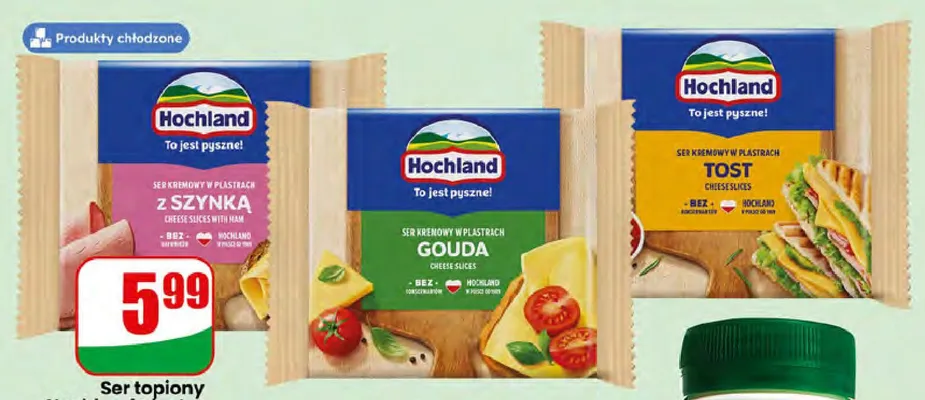 Ser topiony Hochland plastry Tost promocja w Dino