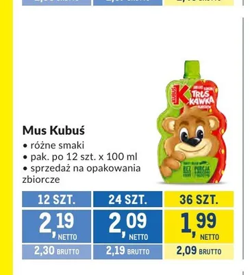 Mus Kubuś promocja w Makro