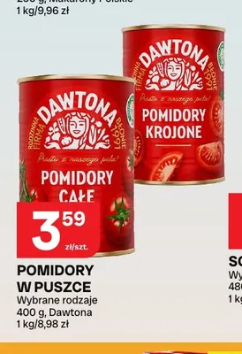 Pomidory w puszce krojone Dawtona promocja w Chorten