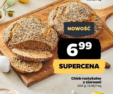 Chleb rustykalny z ziarnami Netto promocja w Netto