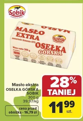 Masło ekstra OSEŁKA GÓRSKA promocja w Carrefour