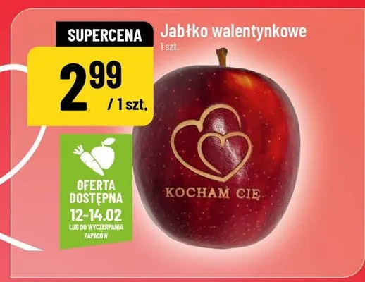 Jabłko walentynkowe promocja w POLOmarket