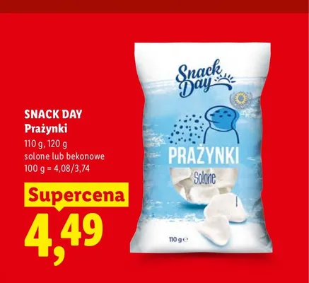 Prażynki Snack Day solone promocja w Lidl
