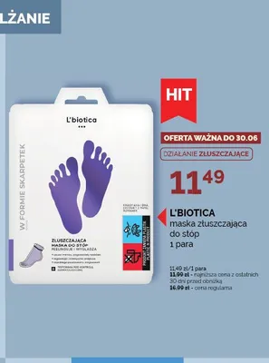 Maska złuszczająca do stóp L'biotica promocja w Ziko Dermo