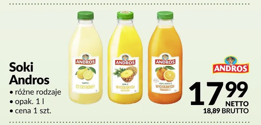 Soki Andros promocja w Makro