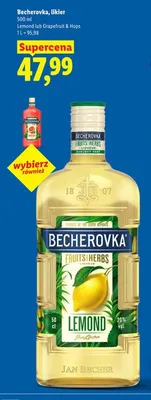 Likier Becherovka Grapefruit & Hops promocja w Lidl