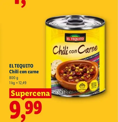 Chili con carne El Tequito promocja w Lidl