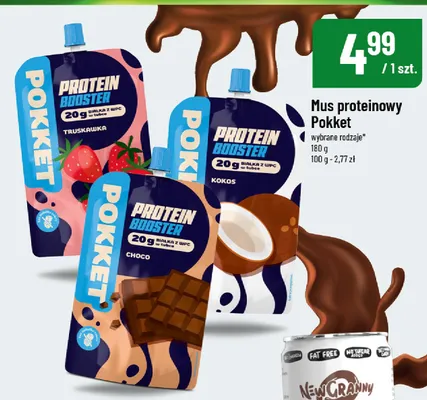 Mus proteinowy Pokket truskawka promocja w POLOmarket