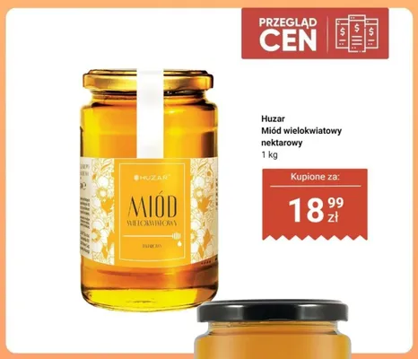 Miód wielokwiatowy nektarowy Huzar promocja w Dino