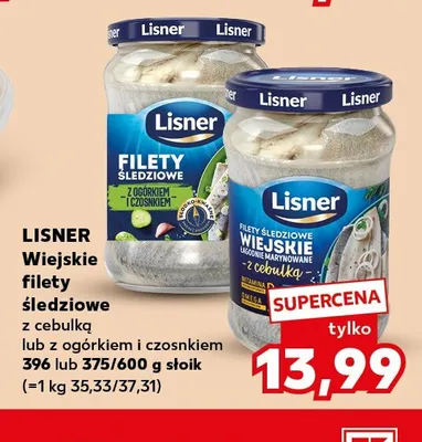 Wiejskie filety śledziowe z cebulką Lisner promocja w Kaufland
