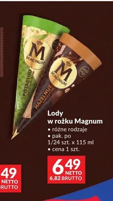Lody w rożku Magnum Pistachio promocja w Makro