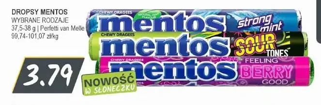 Dropsy Mentos Strong Mint promocja w Słoneczko