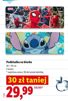 Podkładka na biurko Marvel Spider-Man 26x70 cm promocja w Lidl