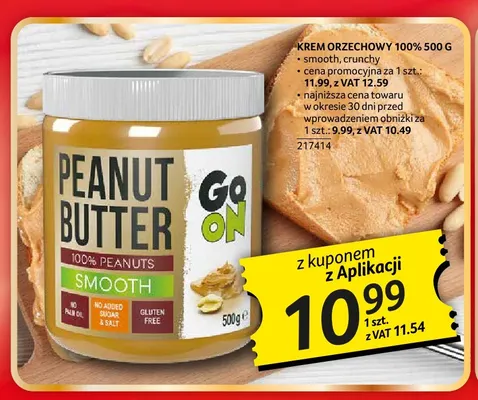Krem orzechowy 100% crunchy Go On promocja w Selgros