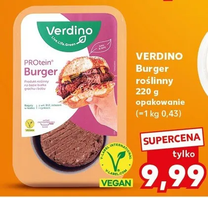 Burger roślinny Verdino promocja w Kaufland