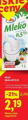 Mleko UHT 0,5% promocja w Lidl