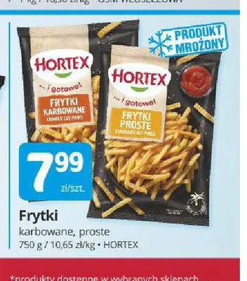 Frytki proste mrożone Hortex promocja w Marketvita