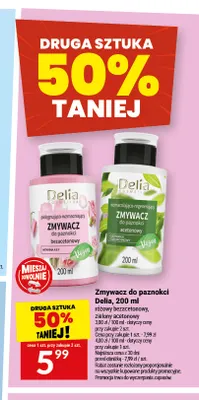 Zmywacz do paznokci Delia zielony acetonowy promocja w Twój Market