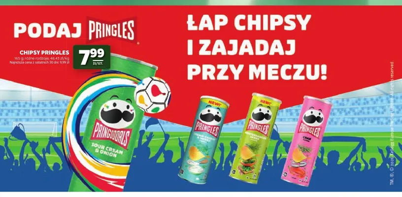 Chipsy Pringles Sour Cream & Onion promocja w Stokrotka