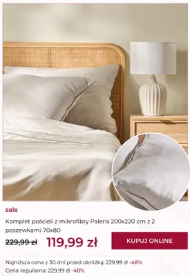 Komplet pościeli z mikrofibry home&you Paleris 200x220 cm z 2 poszewkami 70x80 cm promocja w home&you