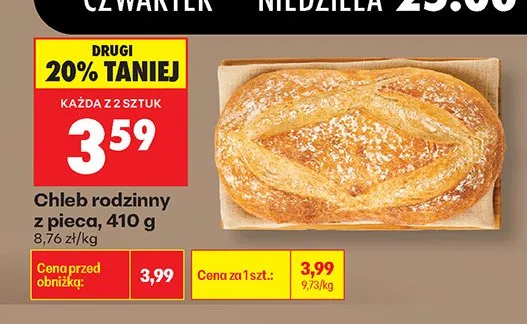 Chleb rodzinny z pieca promocja w Biedronka