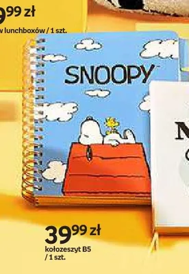 Kołozeszyt B5 Snoopy promocja w Empik