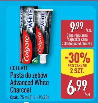Pasta do zębów Speed White Charcoal Colgate promocja w Aldi