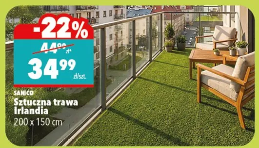 Sztuczna trawa Irlandia 200x150 cm promocja w Biedronka Home