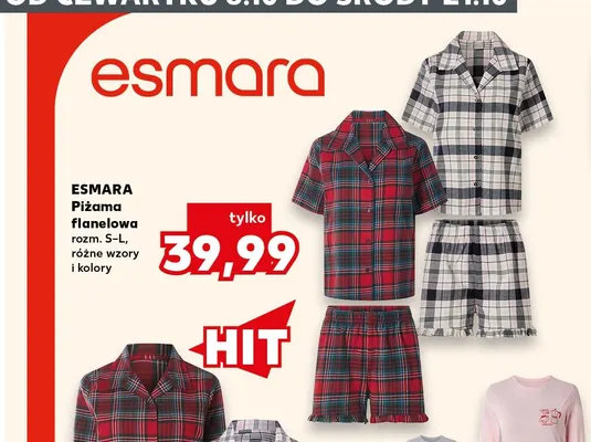 Piżama flanelowa Esmara promocja w Kaufland