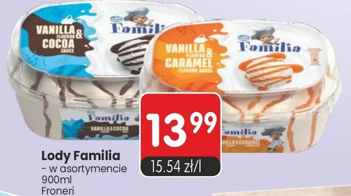 Lody Familia w asortmencie promocja w Market Point