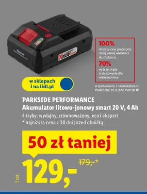 Akumulator litowo-jonowy smart 4Ah promocja w Lidl