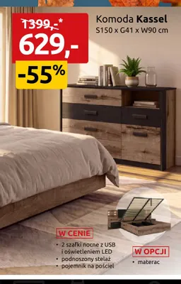 Komoda Kassel Black Red White promocja w Black Red White