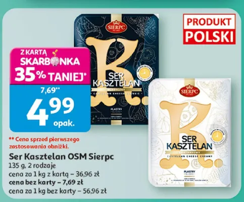 Ser Kasztelan OSM Sierpc w plastrach promocja w Auchan