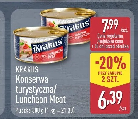 Konserwa turystyczna Krakus promocja w Aldi