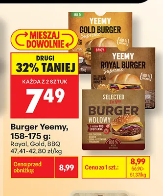 Burger Yeemy Gold promocja w Biedronka
