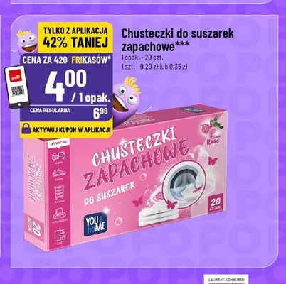 Chusteczki do suszarek zapachowe Your Home promocja w POLOmarket