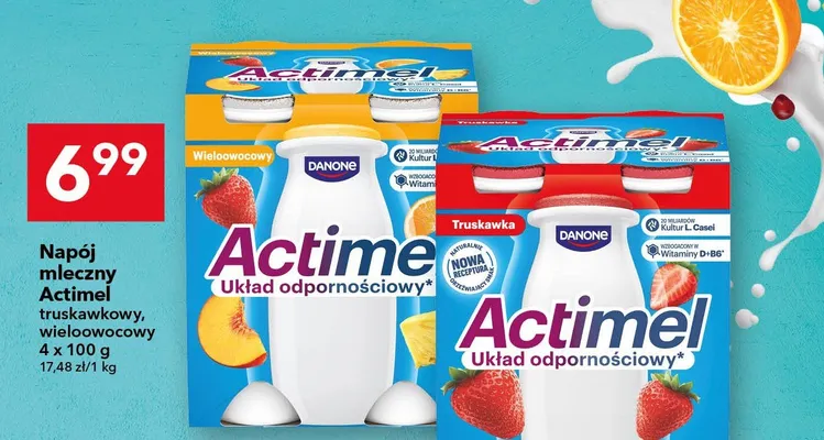 Napój mleczny truskawkowy, wieloowocowy promocja w LEWIATAN