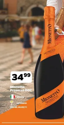 Wino musujące Mionetto Prosecco DOC promocja w Netto