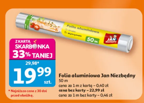 Folia aluminiowa Jan Niezbędny promocja w Auchan