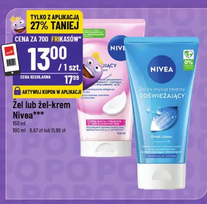 Żel-krem do mycia twarzy Nivea promocja w POLOmarket