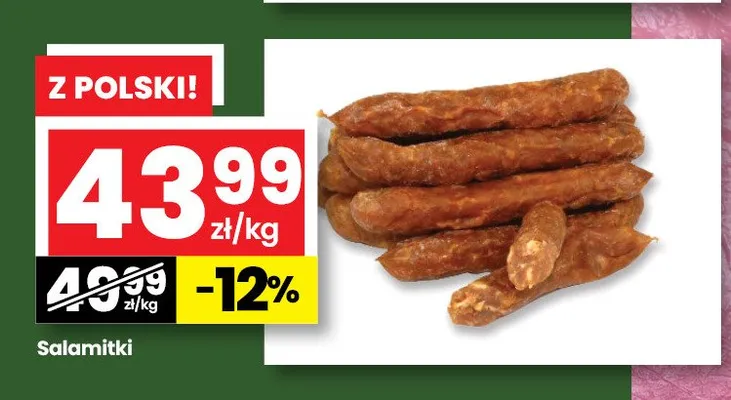 Kiełbaski salamitki promocja w emma MARKET