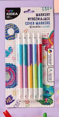 Markery dwustronne Kidea Cover Markers promocja w Biedronka