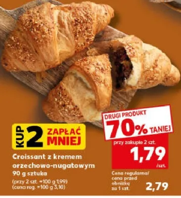 Croissant z kremem orzechowo-nugatowym promocja w Kaufland