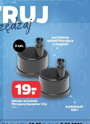 Wkłady do butelki filtrującej Aquaphor City 2-pak promocja w Netto